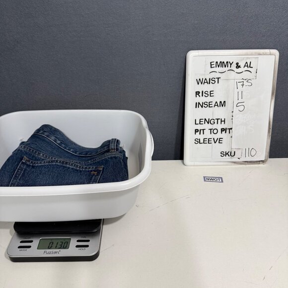 Madewell Womens Brynn Long Short Size 29 Blue Denim Button Fly Raw Hem NWOT - Picture 10 of 13